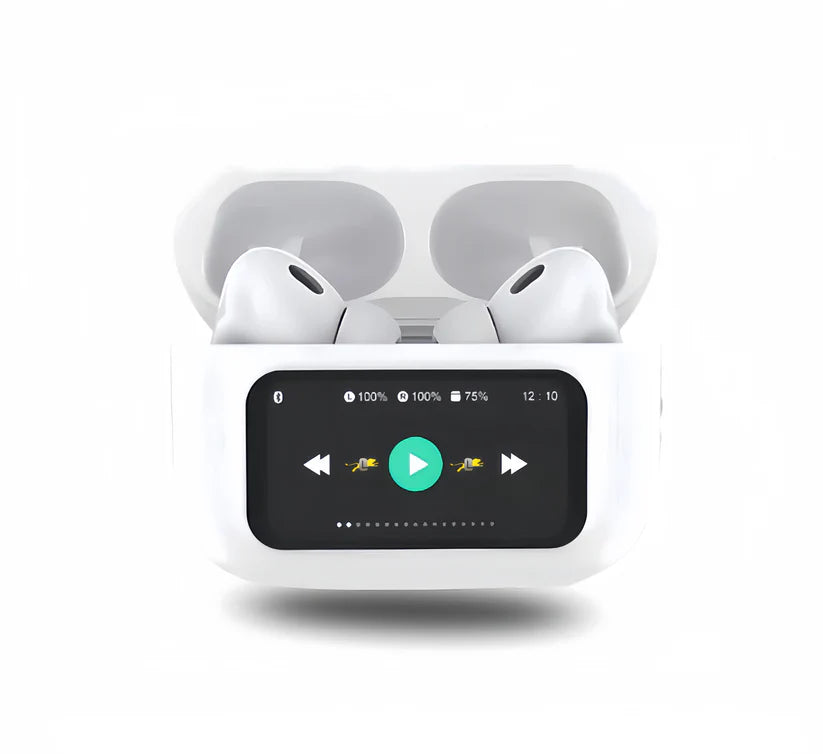 Airpods_Pro A9 ANC/ENC Dauble Dark Noise Reduction Battery Display Touch Control Bass Boosted Sound Quality Bluetooth Wireless Earbuds For Android and iOS/Airpods pro/Airpods pro black/Ambie/Airpods