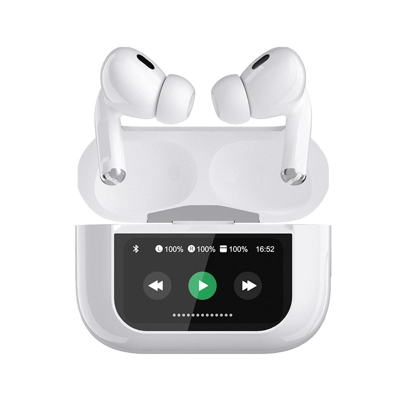 Airpods_Pro A9 ANC/ENC Dauble Dark Noise Reduction Battery Display Touch Control Bass Boosted Sound Quality Bluetooth Wireless Earbuds For Android and iOS/Airpods pro/Airpods pro black/Ambie/Airpods