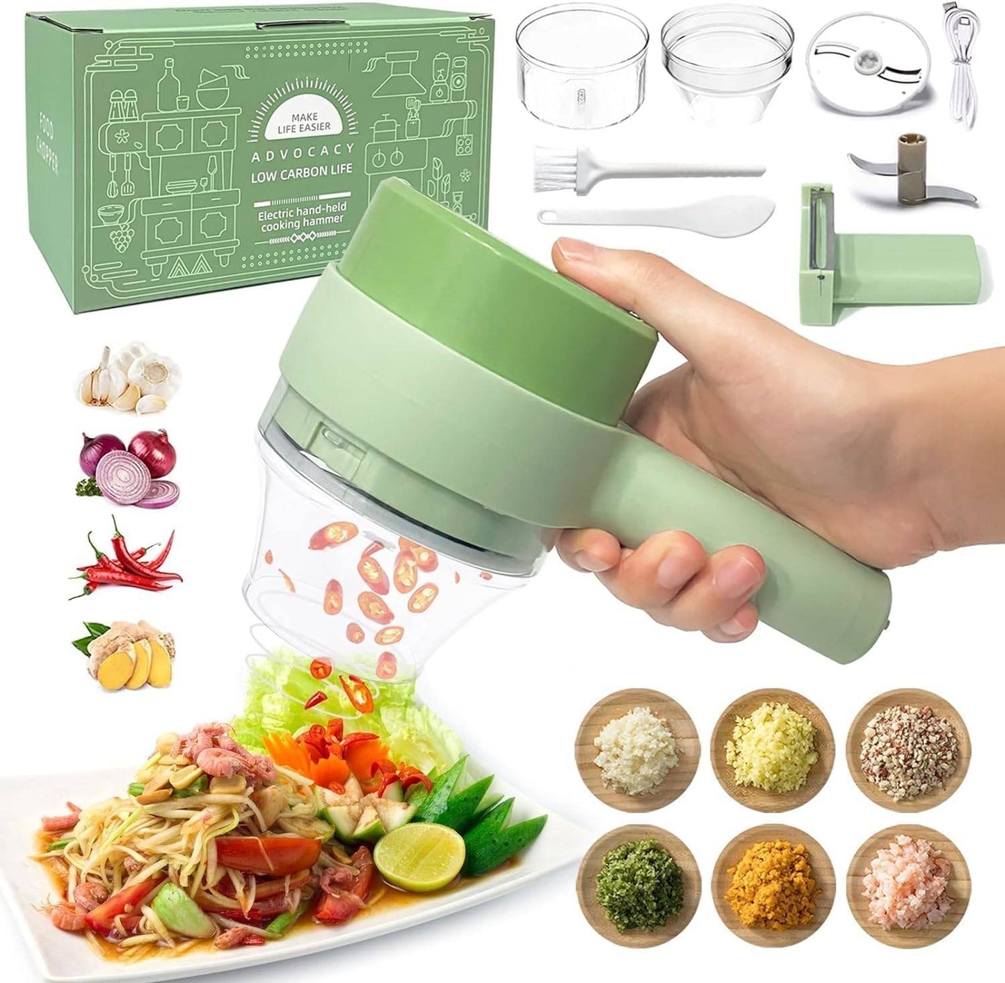 gatling food chopper with brush